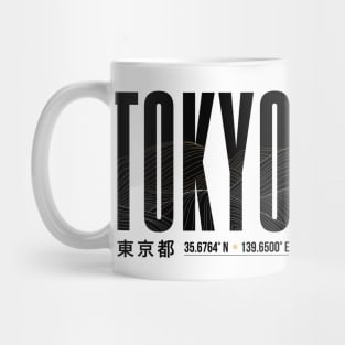 TOKYO Japanese Style Design |  東京都  GPS Coordinates Mug